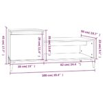 Table basse Blanc 100x50x45 cm Bois d'ingénierie – Image 8