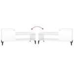 Table basse Blanc brillant 100x50x45 cm Bois d'ingénierie – Image 6