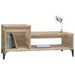Table basse Chêne sonoma 100x50x45 cm Bois d'ingénierie – Image 2