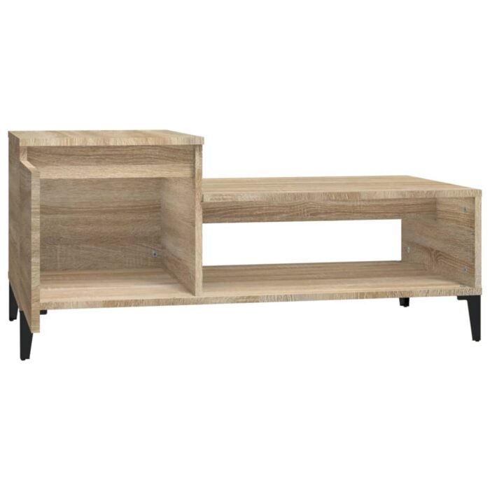 Table basse Chêne sonoma 100x50x45 cm Bois d'ingénierie – Image 4