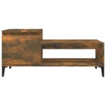 Table basse Chêne fumé 100x50x45 cm Bois d'ingénierie – Image 3