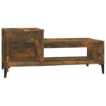 Table basse Chêne fumé 100x50x45 cm Bois d'ingénierie – Image 4