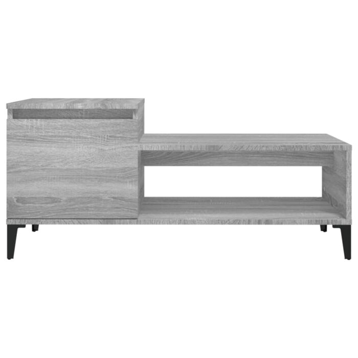 Table basse Sonoma gris 100x50x45 cm Bois d'ingénierie – Image 3