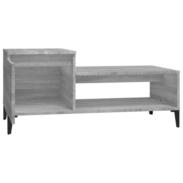 Table basse Sonoma gris 100x50x45 cm Bois d'ingénierie – Image 4