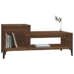 Table basse Chêne marron 100x50x45 cm Bois d'ingénierie – Image 2