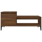 Table basse Chêne marron 100x50x45 cm Bois d'ingénierie – Image 3