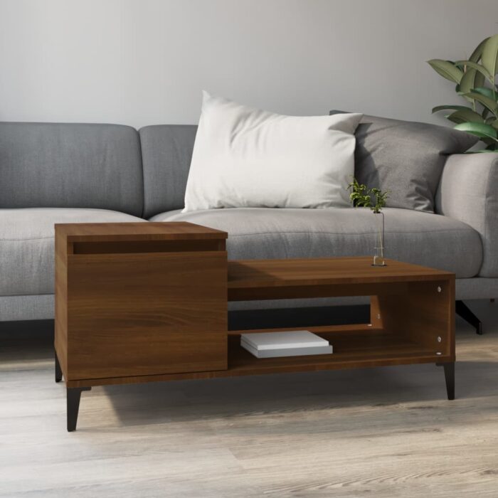 VXL8720287225072_m_en_hd_1.jpg Table basse Chêne marron 100x50x45 cm Bois d'ingénierie – Image 1