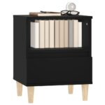 Tables de chevet 2 pcs Noir 40x35x50 cm – Image 2