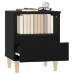 Tables de chevet 2 pcs Noir 40x35x50 cm – Image 3