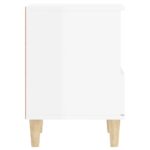 Tables de chevet 2 pcs Blanc brillant 40x35x50 cm – Image 7