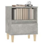 Table de chevet Gris béton 40x35x50 cm – Image 2