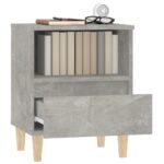 Table de chevet Gris béton 40x35x50 cm – Image 3