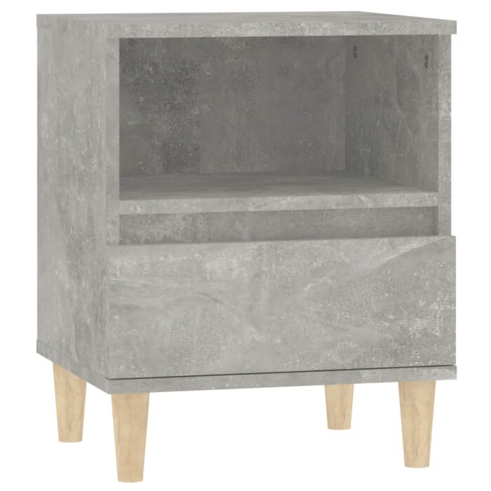 Tables de chevet 2 pcs Gris béton 40x35x50 cm – Image 4