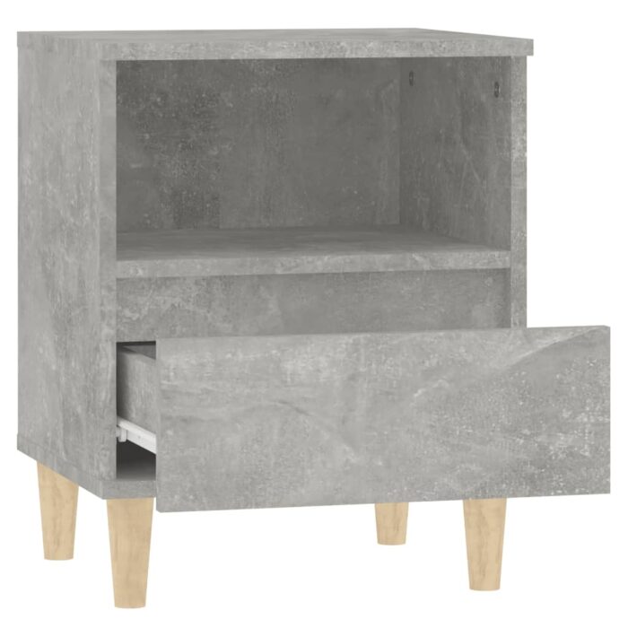 Tables de chevet 2 pcs Gris béton 40x35x50 cm – Image 6