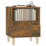 Tables de chevet 2 pcs Chêne fumé 40x35x50 cm – Image 2