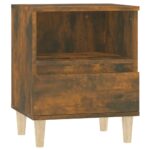 Tables de chevet 2 pcs Chêne fumé 40x35x50 cm – Image 4
