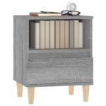 Tables de chevet 2 pcs Sonoma gris 40x35x50 cm – Image 2
