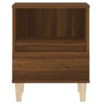 Table de chevet Chêne marron 40x35x50 cm – Image 4