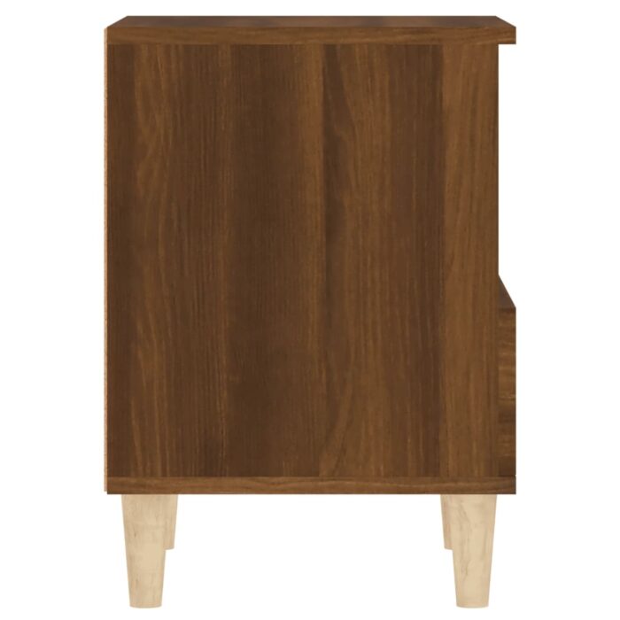 Table de chevet Chêne marron 40x35x50 cm – Image 6