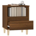 Tables de chevet 2 pcs Chêne marron 40x35x50 cm – Image 3