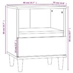 Tables de chevet 2 pcs Chêne marron 40x35x50 cm – Image 9