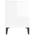 Tables de chevet 2 pcs Blanc brillant 40x35x50 cm – Image 7