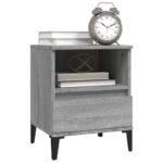 Tables de chevet 2 pcs Sonoma gris 40x35x50 cm – Image 2