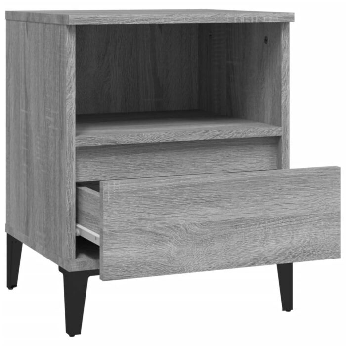 Tables de chevet 2 pcs Sonoma gris 40x35x50 cm – Image 6