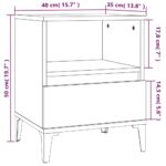 Tables de chevet 2 pcs Sonoma gris 40x35x50 cm – Image 9