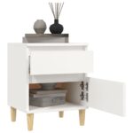 Tables de chevet 2 pcs Blanc 40x35x50 cm – Image 2