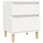 Tables de chevet 2 pcs Blanc 40x35x50 cm – Image 3