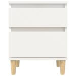 Tables de chevet 2 pcs Blanc 40x35x50 cm – Image 4