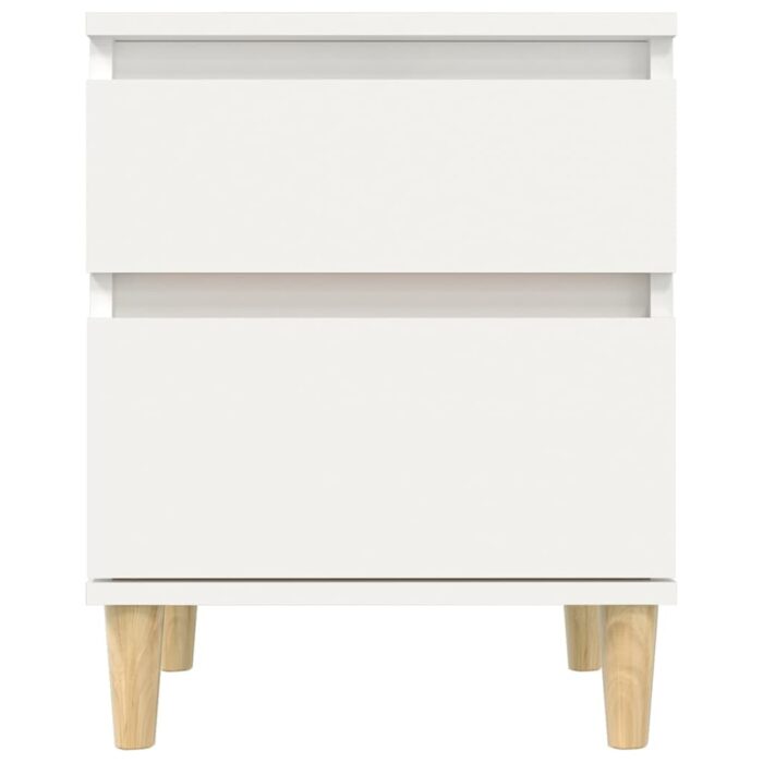Tables de chevet 2 pcs Blanc 40x35x50 cm – Image 4