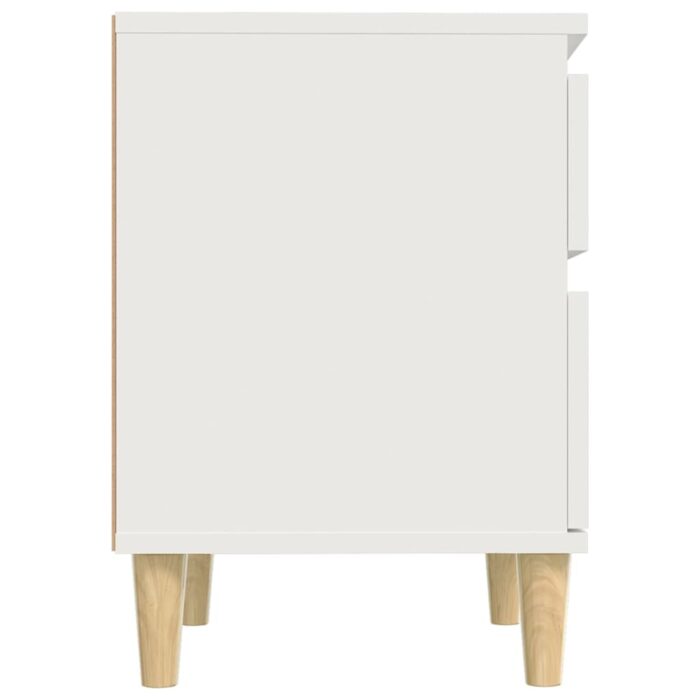 Tables de chevet 2 pcs Blanc 40x35x50 cm – Image 5