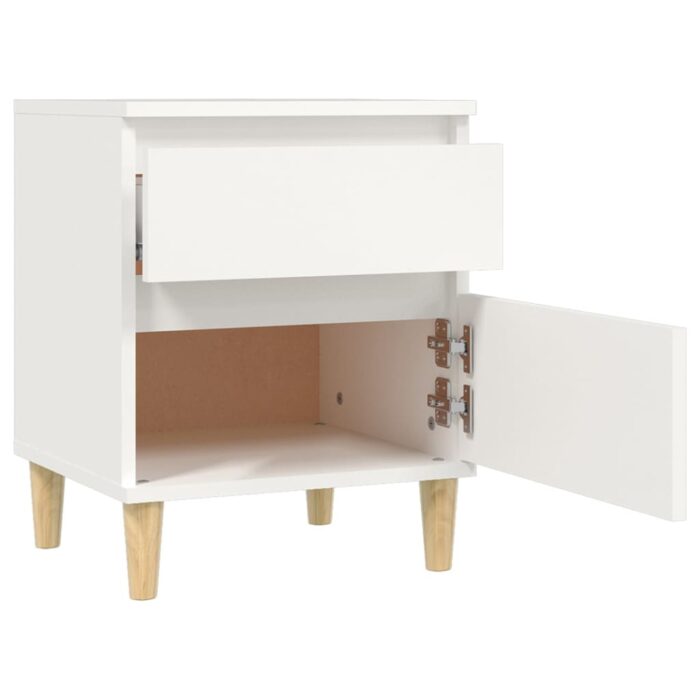 Tables de chevet 2 pcs Blanc 40x35x50 cm – Image 6
