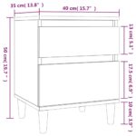 Tables de chevet 2 pcs Blanc 40x35x50 cm – Image 9