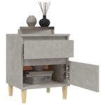 Table de chevet Gris béton 40x35x50 cm – Image 2