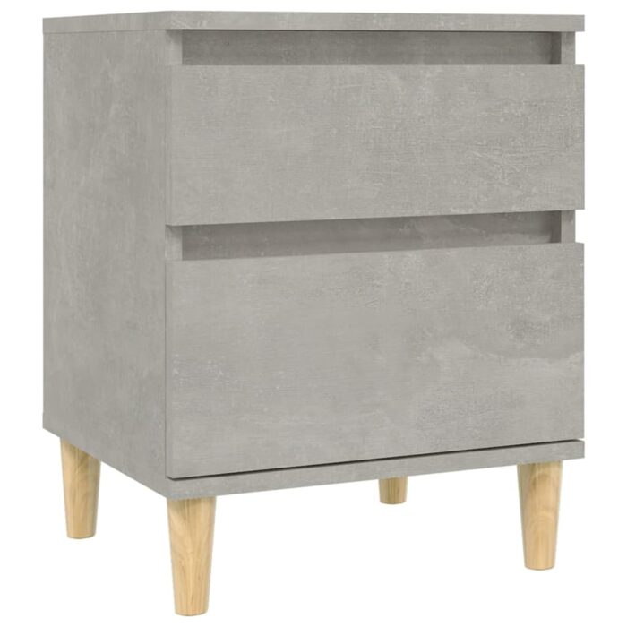 Tables de chevet 2 pcs Gris béton 40x35x50 cm – Image 3