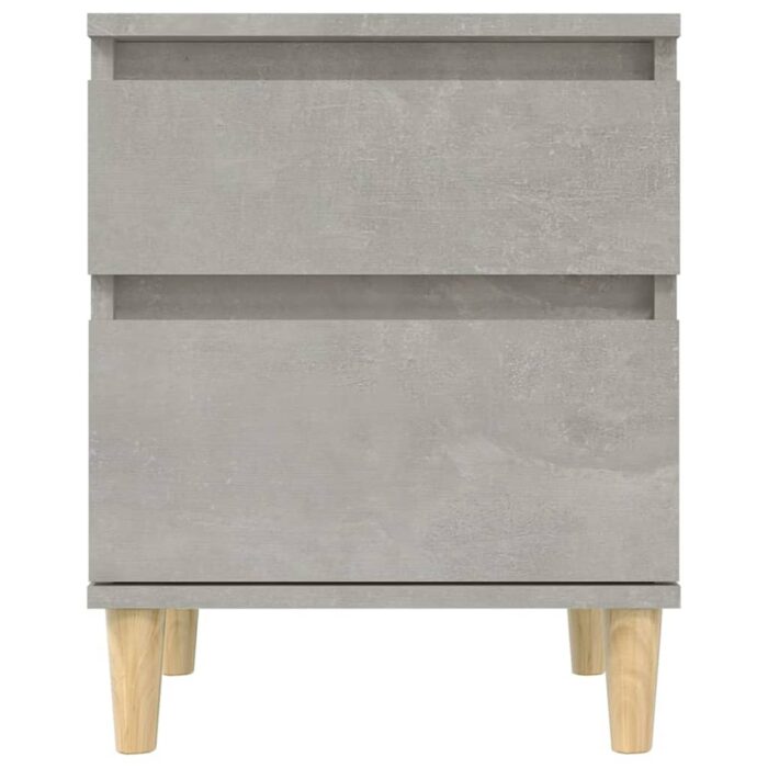 Tables de chevet 2 pcs Gris béton 40x35x50 cm – Image 4
