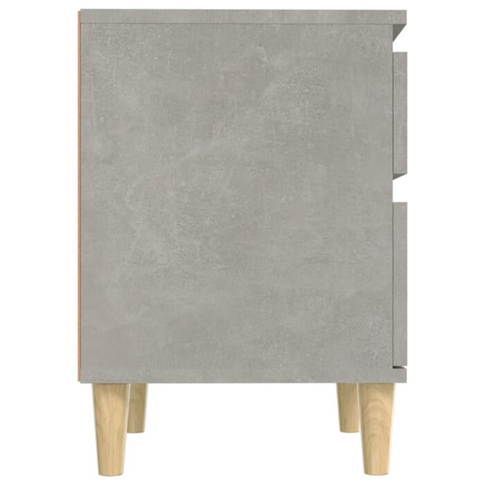 Tables de chevet 2 pcs Gris béton 40x35x50 cm – Image 5