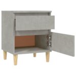 Tables de chevet 2 pcs Gris béton 40x35x50 cm – Image 6