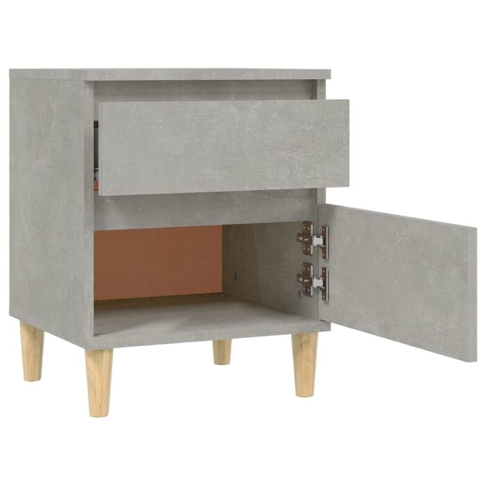 Tables de chevet 2 pcs Gris béton 40x35x50 cm – Image 6