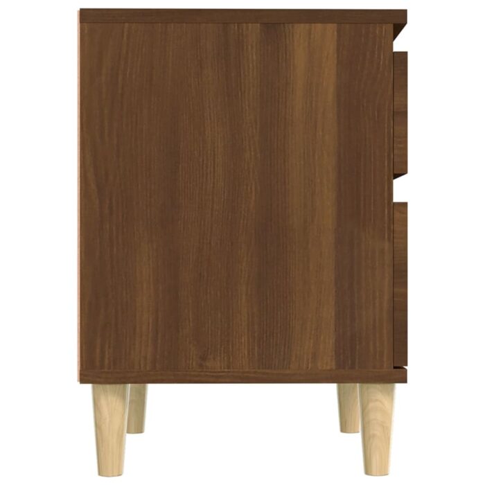 Table de chevet Chêne marron 40x35x50 cm – Image 4