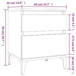 Tables de chevet 2 pcs Chêne sonoma 40x35x50 cm – Image 9