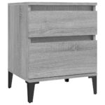 Tables de chevet 2 pcs Sonoma gris 40x35x50 cm – Image 3