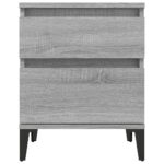 Tables de chevet 2 pcs Sonoma gris 40x35x50 cm – Image 4