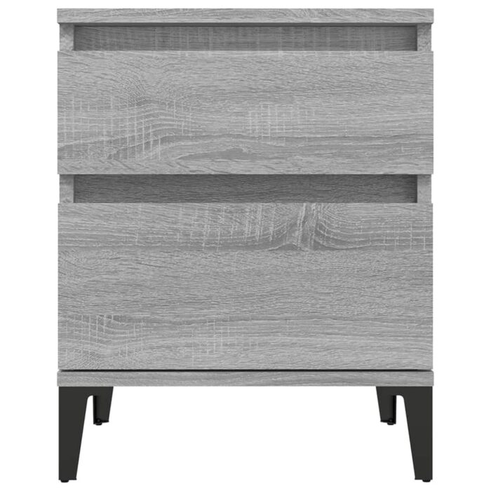 Tables de chevet 2 pcs Sonoma gris 40x35x50 cm – Image 4