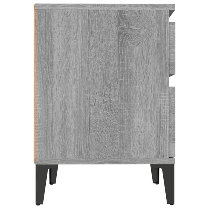 Tables de chevet 2 pcs Sonoma gris 40x35x50 cm – Image 5