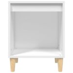 Table de chevet Blanc 40x35x50 cm Bois d’ingénierie – Image 3
