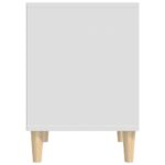 Table de chevet Blanc 40x35x50 cm Bois d’ingénierie – Image 4